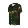 thumbnail image 2 of Balery Hybrid Parrot in the Forest Baseball Jersey for Men Casual Button Down Shirts Short Sleeve Active Team Sports Uniform-XX-Large, 2 of 9