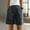 Black, variant on CheerKidz Women's Comfortable Summer Shorts Summer Cotton and Linen Elastic High Waist Linen Pants with Pockets for Casual and Comfort Wear