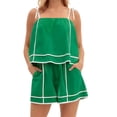thumbnail image 6 of Spaghetti Strap Women 2 Piece Sets Tank Tops Camisole and High Waist Shorts, 6 of 6