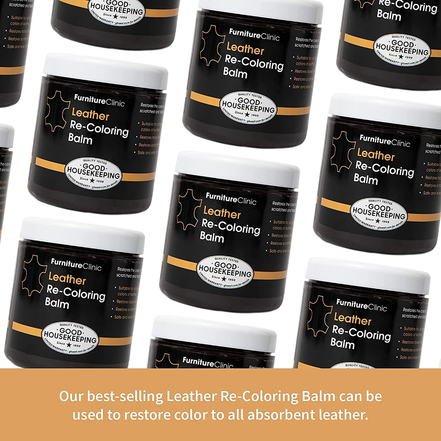 Furniture Clinic Leather Re-Coloring Balm Black 8.5-oz Scent