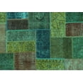 thumbnail image 1 of Ahgly Company Indoor Rectangle Patchwork Turquoise Blue Transitional Area Rugs, 3' x 5', 1 of 4