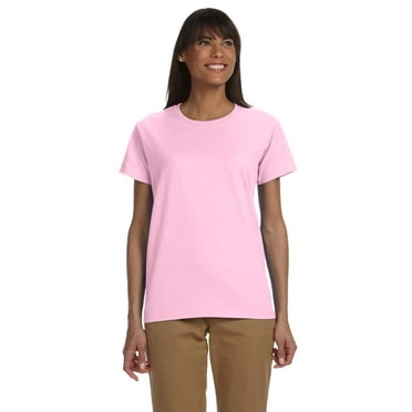 GILDAN G200L LADIES' ULTRA COTTON 6 OZ. T-SHIRT, Light Pink, 3X, Pack Of 3, Tshirts for Women