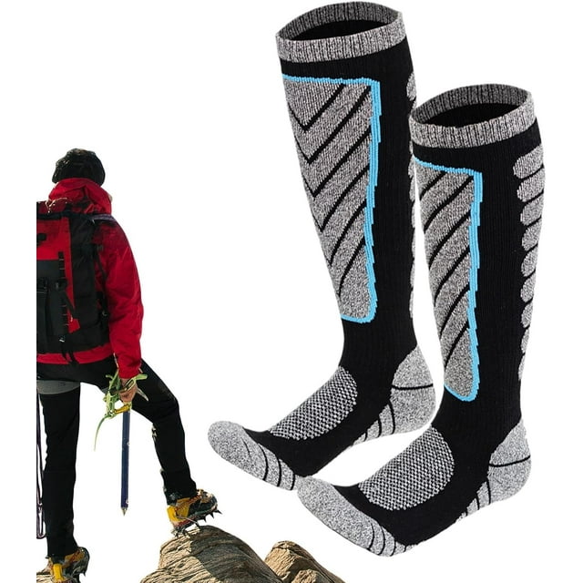 ZOUSSIQI Ski Socks - Knee High Skiing Socks, Non Slip Performance Socks | Creative Winter Sports Socks, Versatile Outdoor Thermal CA919-35236