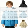 thumbnail image 3 of Parkas de manga larga, chaqueta de invierno con capucha y plumón cálido para niños y niñas, ropa infantil mediana y grande, chaqueta gruesa y corta, tops de algodón para niños., 3 of 6