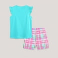 thumbnail image 5 of CAUYDY Toddler Girls Clothes Baby Girls Summer Outfits Tank Tops Ripped Denim Shorts Set Little Girls Spring Clothes Newborn Infant Girls Summer Pjs Set (Sizes 1-2 Years,D01-Blue), 5 of 8
