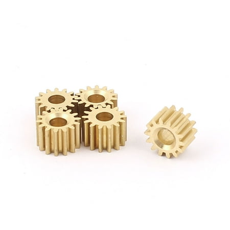 - 5Pcs 7.8mmx3.17mm 14 Teeth Brass Thick Motor Spindle Spur Gear for DIY Robbot