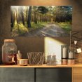 thumbnail image 1 of Road Through Green Pine Forest - Landscape Photography Canvas Print, 1 of 3
