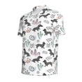 thumbnail image 3 of Daiia Dachshund Dog Puppy Pattern Men’s Polo Shirts,Solid Deck Shirt,Classic Fit, Breathable Cotton Polo for Casual and Sport Wear-Small, 3 of 9