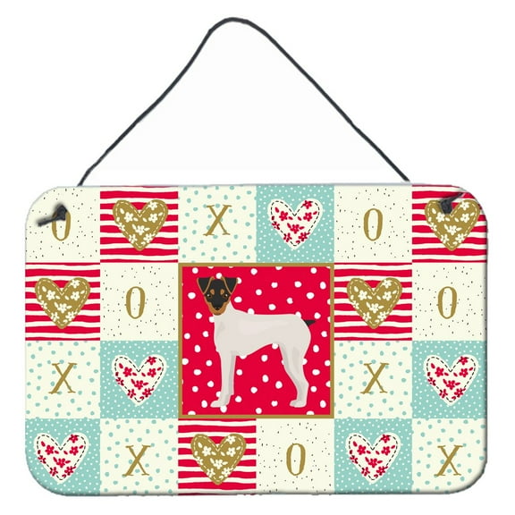 Carolines Treasures CK5851DS812 Japanese Terrier Love Wall or Door Hanging Prints 8x12 multicolor