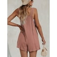 thumbnail image 2 of CUPSHE Women's Pinafore Romper Scoop Neck Sleeveless Overall Straight Leg Outfit with Front Patch Pockets Casual, 2 of 6