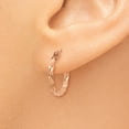 thumbnail image 3 of 14k Rose Gold Twisted Hoop Earrings, 3 of 3