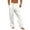 White, variant on uikmnh Pants for Men's Casual Loose Fit Beach Pants All Fashion Trousers for Spring Summer Comfort Plus Size Male Painter Style Solid Color Size:XL
