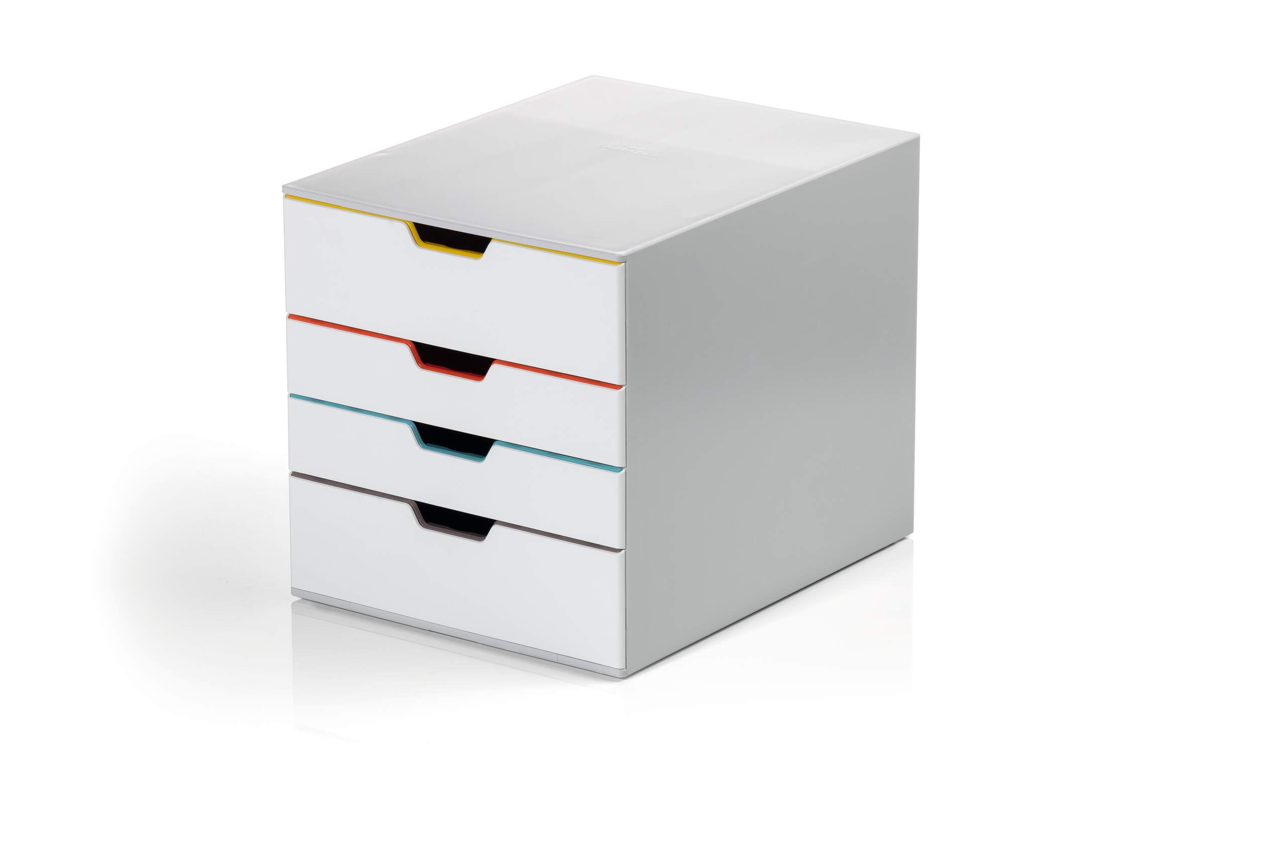 Durable VARICOLOR MIX Desktop Organizer 4 Drawer Color Coded Storage | Letter Size+