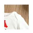 thumbnail image 5 of Qiylii Infant Baby Christmas Clothes Set, Long Sleeve Romper+Striped Pants+Cap, 5 of 9