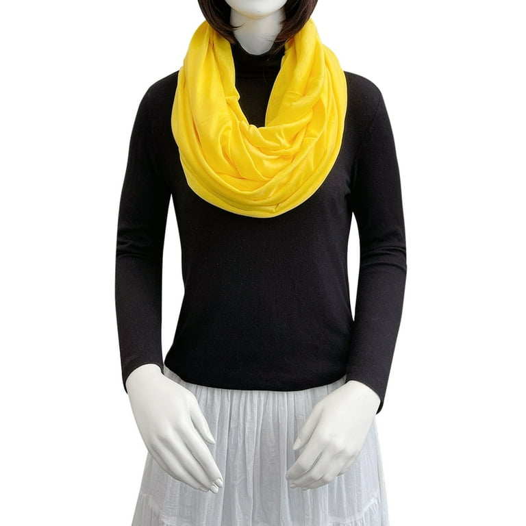 Wrapables Soft Jersey Knit Infinity Scarf Yellow