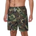 thumbnail image 5 of Mens Swim Trunks Camouflage Quick Dry Board Shorts with Compression Liner, 5 of 6