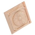 thumbnail image 3 of Lot de 4 appliques à carreaux sculptées non peintes pour décoration de meubles (C), 3 of 4