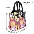 thumbnail image 2 of Lsque Bluey Pattern Leather Rivet Shoulder Bag – Elegant Genuine Leather & Microfiber PU Crossbody with Detachable Adjustable Strap, 2 of 5