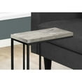 thumbnail image 2 of Modern C-Shaped End Table, Grey Laminate & Black Metal, Accent Table for Living Room, Bedroom, Sofa Side, 2 of 12