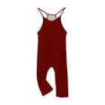 thumbnail image 3 of FAIWAD Girls Casual Jumpsuits Spaghetti Strap Sleeveless Loose Romper Croppped Pants with Pockets Kids Clothes, 3 of 7