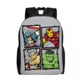 thumbnail image 1 of Custom Captain America Hero Laptop Backpack Men Women Basic Bookbag for College School Student Bags, 1 of 5