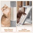 thumbnail image 6 of Yaheetech 36'' H Cat Tree Tower House with Double Condos Scratching Posts Sisal Rope Furry Ball for Cats and Kittens, Light Gray, 6 of 12