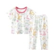 thumbnail image 3 of MEZZALL Girls Summer Outfits 2 13 Years Toddler Baby Girl Clothes Soft Round Neck Tops And Shorts Set Indoor Casual Playwear Elastic Waist Comfort Baby Wear, 3 of 3