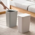 thumbnail image 4 of Bote de Basura Yuarrent Cuadrado Asequible Gris Claro, 4 of 6