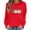 Red, variant on Women's Long Sleeve Sweatshirt with Halloween Print SBYOJLPB Round Neck Hoodless Sweatshirts