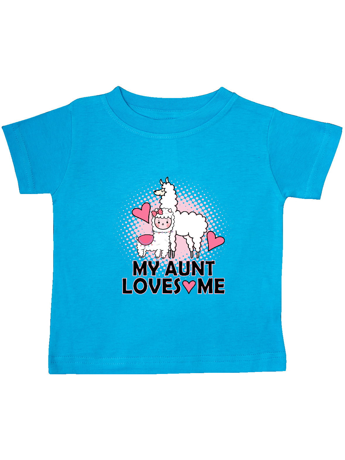 inktastic Aunt Loves Me Llama Niece Girls Gift Baby T-Shirt 