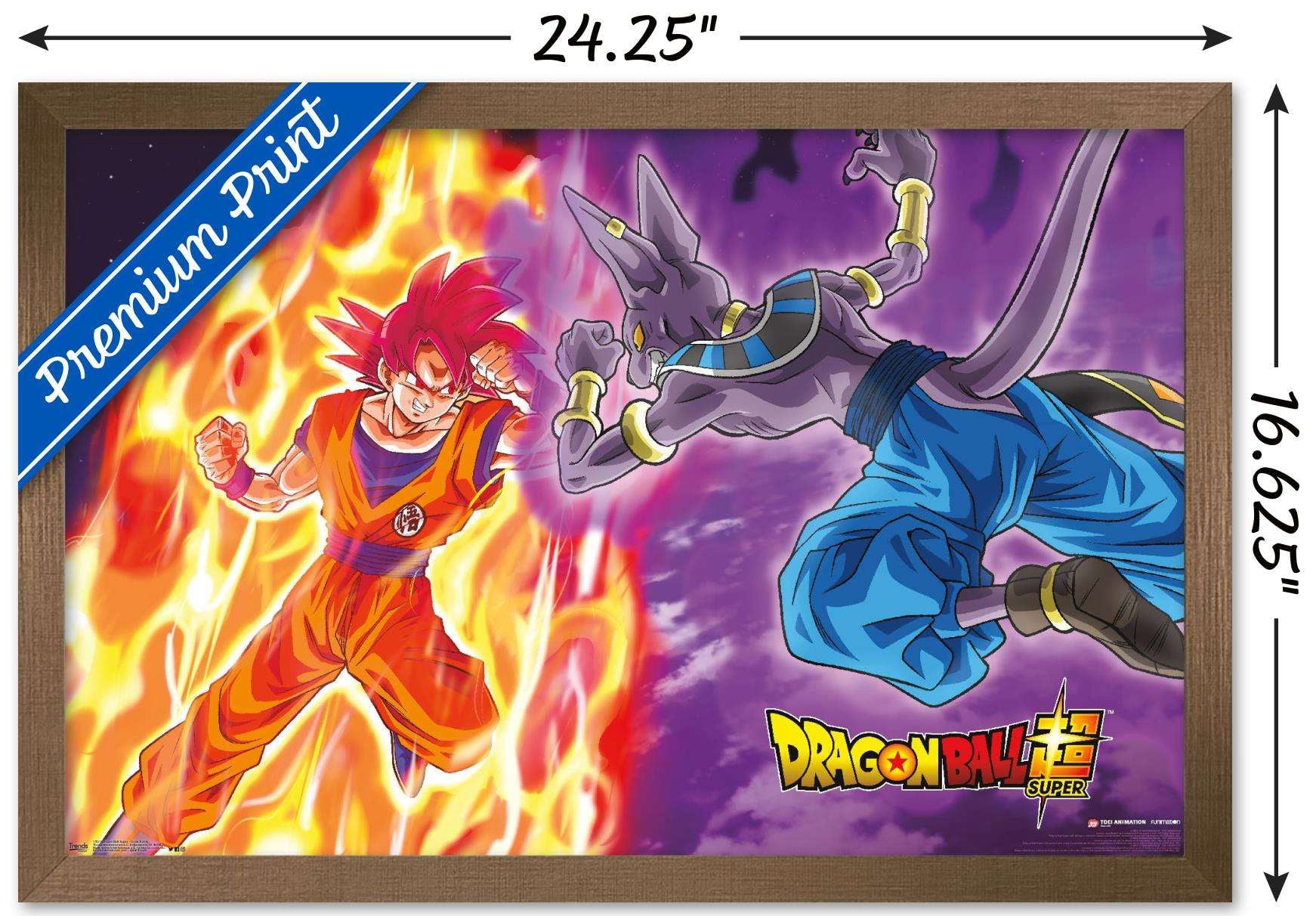 Dragon Ball: Super - Gods Battle Wall Poster, 14.725" x 22.375", Framed