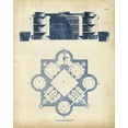 thumbnail image 2 of Andrew Cook George 20x24 White Modern Wood Framed Museum Art Print Titled - Architectural Blueprint I, 2 of 4