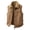 Khaki, variant on Mens Vest Jacket Lightweight Reversible Sleeveless Lapel Corduroy Outerwear Vest Thermal Solid Packable Coat Winter Soft Travel Tops