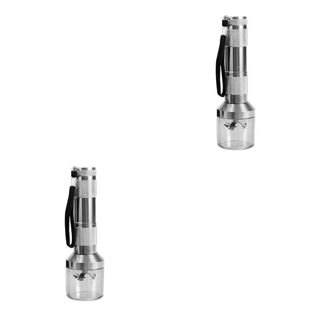 Wosthever Trituradora de hierbas de tipo eléctrico portátil para interiores y exteriores, para viajar, acampar, trituradora, herramienta de Plata 2Conjunto