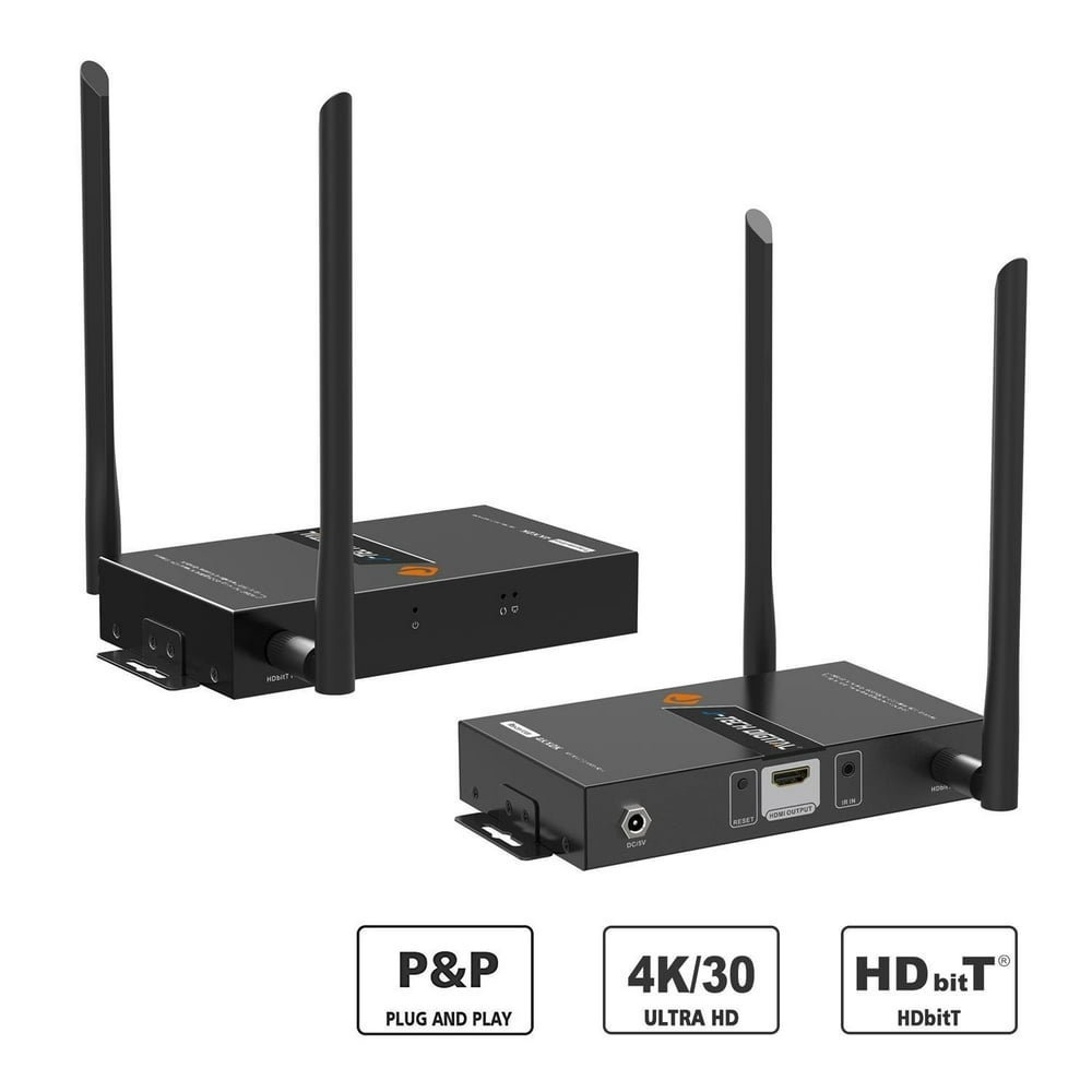 JTech Digital HDbitT 1X2 Wireless HDMI Extender/Adapter Dual Antenna