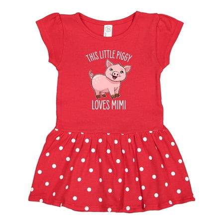 

Inktastic This Little Piggy Loves Mimi- Cute Gift Baby Girl Dress