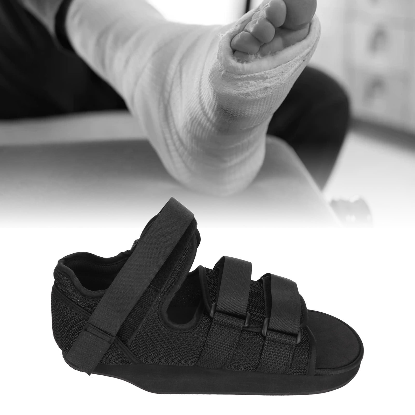 opentoe heel Post Op Shoe,OpenToe Offloading Boot Heel Ankle With Extended Straps  Breathable And Elastic Comfortable And Effective - Walmart.ca