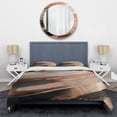 thumbnail image 3 of Designart "Contemporary Forms Rose Gold and Pink II" Abstract Bedding Covert Set - Modern Gold Bed Set With 2 Shams, 3 of 6