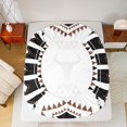 thumbnail image 5 of Castle Fairy Western Bull Skull Full Size Sheets 4-Piece for Boys Girls,Hippie Tribal Aztec Breathable Bed Sheets,Exotic Style Lightweight Sheet Sets,Super Cozy Room Decor, 5 of 7