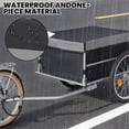 thumbnail image 5 of Foldable Bicycle Cargo Trailer with 20" Wheels, Removable Cover & Quick Release Folding Frame, Bike Wagon for Luggage Tools Groceries, Black & Gray, 5 of 7