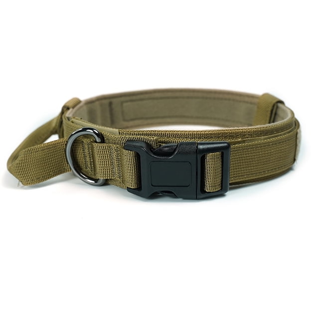 Collar táctico para perro Collar militar ajustable: Collar de nailon K9 con mango de control y resistente Adepaton Correas y Collares para Perros