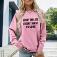 thumbnail image 2 of lnmuld Solid Color Fashion Printed Crewneck Sweatshirt Long Sleeve Casual Loose Fit Pullover Top Soft Comfortable Streetwear for Daily Wear and Outing Size:L, 2 of 5