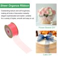 thumbnail image 5 of 3 Pcs Roll Sheer Organza Ribbon Organza Ribbon 1 Inch 10 Yard Sheer Ribbon Red, 5 of 7
