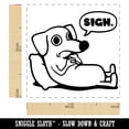 thumbnail image 2 of Sad Dachshund Weiner Dog Sigh Self-Inking Rubber Stamp Ink Stamper - Yellow Ink - Small 1 Inch, 2 of 7