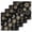 Black, variant on Geometric Black Kitchen Dish Towels for Drying Dishes Set of 4, Abstract Goldeb White Boho Circle Dot Waffle Weave Microfiber Hand Tea Bathroom Towels Quick Dry & Absorbent Towel 12x12