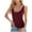 Wine, variant on AherBiu Summer Tank Tops for Women Low Cut Sleeveless Hollow Beach Camisole Shirts Knitted Tanks