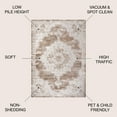 thumbnail image 3 of JONATHAN Y MODERN PERSIAN 8 x 10 Area Rug, Alhambra Ornate Medallion - Brown/Cream, MDP400B-8, 3 of 12