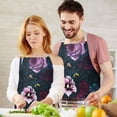 thumbnail image 3 of Pioneer Flower Floral Print Pattern Apron-Garden Aprons for Women with Pockets-Cotton Linen Waterproof Kitchen Cooking Gardening Aprons Adjustable for Kitchen,Cooking,BBQ and Salon 33x27 Inch, 3 of 7