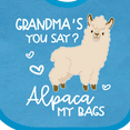 thumbnail image 4 of Inktastic Grandma's You Say Alpaca My Bags Boys or Girls Baby Bib, 4 of 4