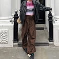 thumbnail image 4 of Streetwear Joggers Baggy Trousers Loose Wide Leg Women Punk Sweatpants, 4 of 11